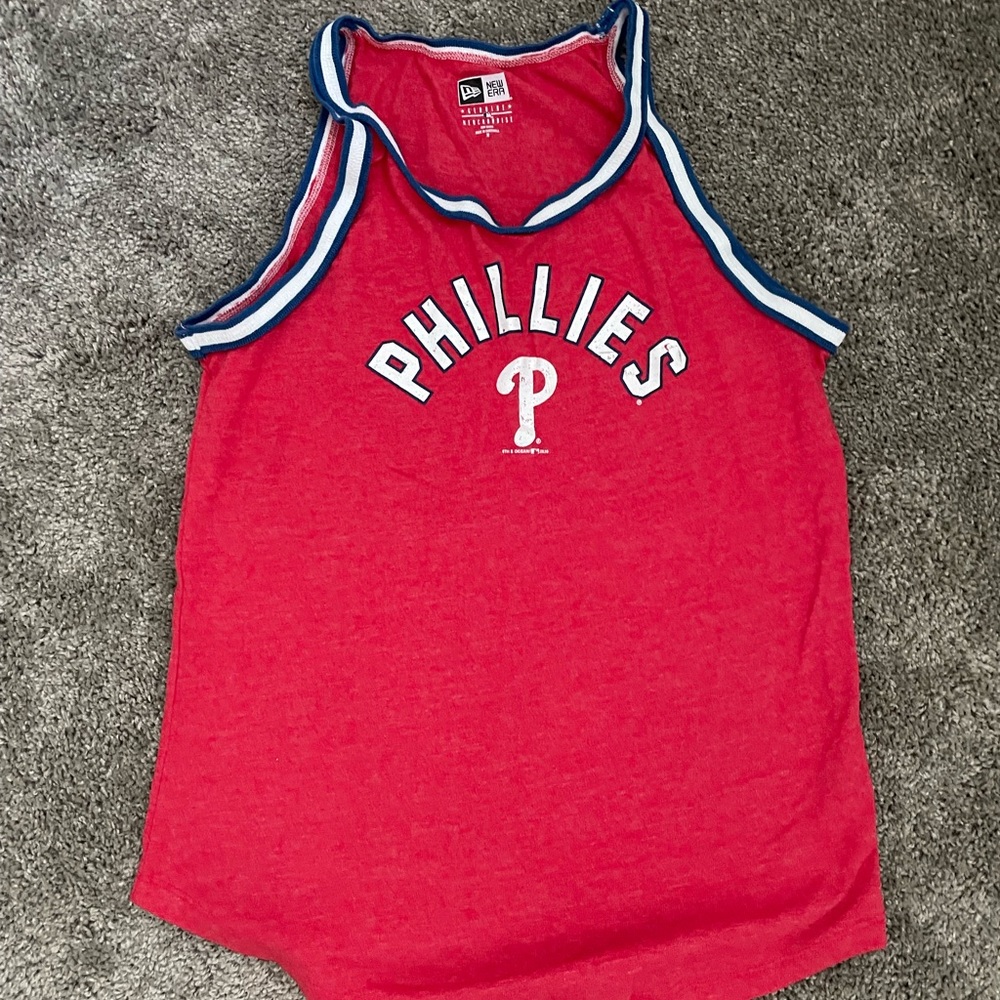 New Era Heathered Red Philadelphia Phillies Jersey Tank Top